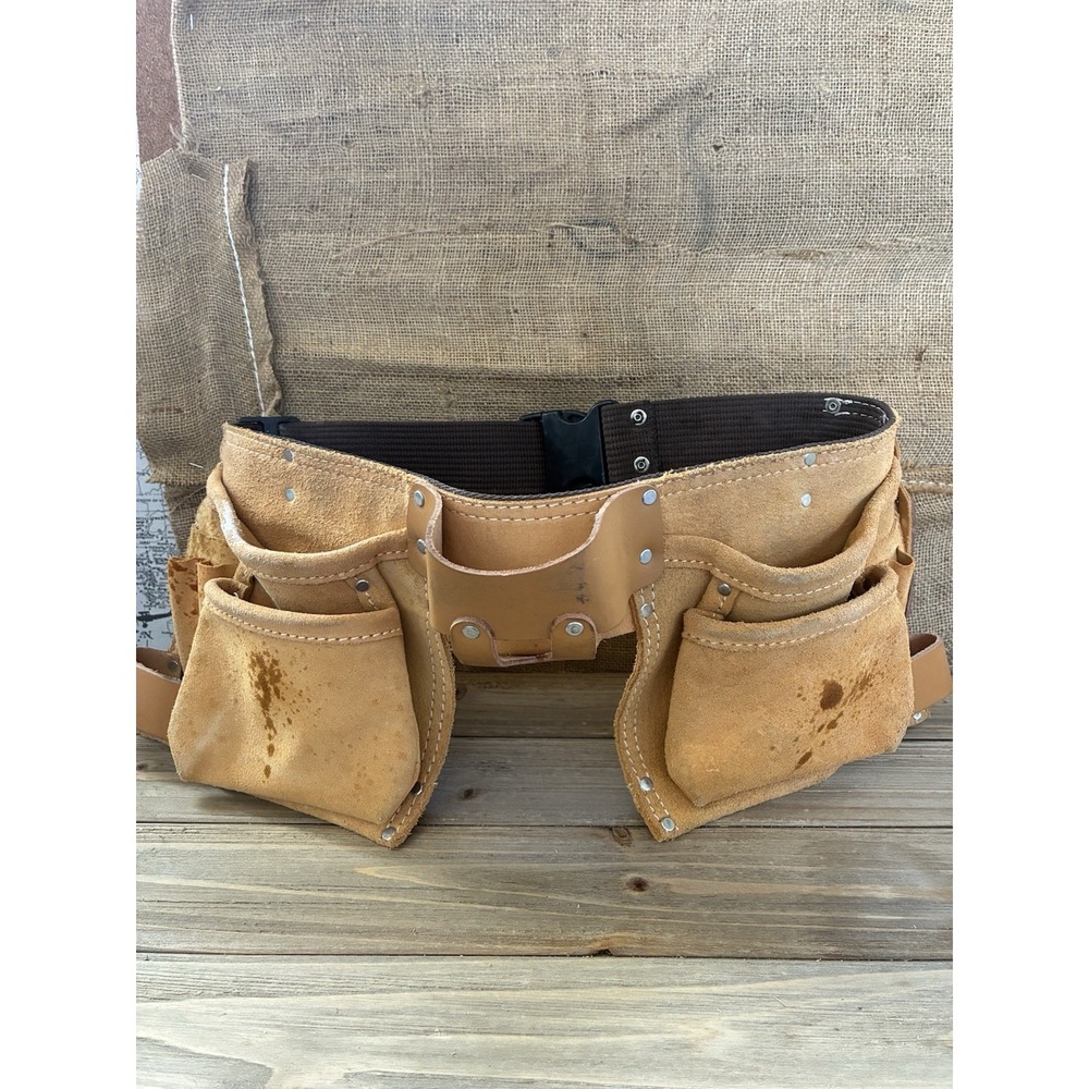Voyager Suede Leather Tool Belt Adjustable Carpentry Framer Roofer Construction